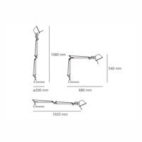 Artemide Tolomeo Mini lámpa alu tartólábbal 2700K