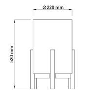 Asztali lámpa 3193, fa, vászon textil, magasság 52cm