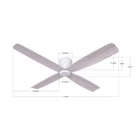 Beacon mennyezeti ventilátor Fraser fehér/tölgy DC csendes Ø 132 cm