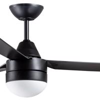 Beacon mennyezeti ventilátor világítással Megara fekete 122cm csendes