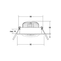 BRUMBERG BB33 LED beépített spot nem dimm., fehér