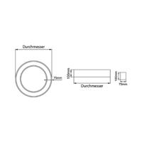 BRUMBERG Biro körgyűrű mennyezeti 25W Ø60cm be/ki fekete 830