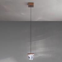 Fabbian Tripla LED függő lámpa kristály bronz