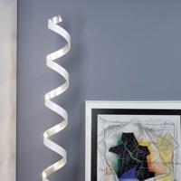 LED állólámpa Helix, magasság 152 cm, fehér-ezüst