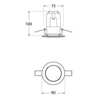 LED-es földig érő lámpa Teresa 90, GU10, CCT, 6W, fekete