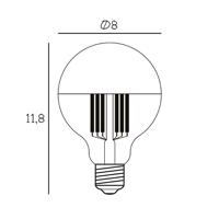 LED-es tükörvilágító lámpa Globe 80, arany, E27, 3,5 W, 2700 K