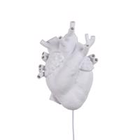 LED fali világítás Heart Lamp porcelánból, fehér