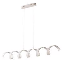 LED függő lámpa Helix, fehér-ezüst, hossza 125 cm