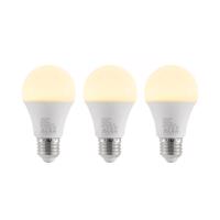 LED izzó E27 A60 9,5 W 3000 K opál, 3-as készlet