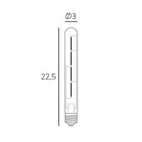 LED izzó Long Tube 225, E27, 3,5 W, 2200 K, dimmelhető