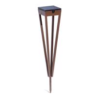 LED napelemes zseblámpa Tinka, 52 cm magas, corten