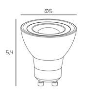 LED reflektoros spotlámpa, GU10, 5 W, 2700 K, fényerőszabályozható