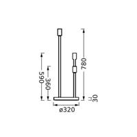 LEDVANCE állólámpa Decor Stick 3-lámpás. Magasság 78cm, sötétszürke