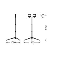 Ledvance LED munkafény értékállvány 2-fl. 2 x 10 W