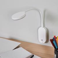 Lindby LED fali lámpa Milow, fehér, 39,5 cm, USB csatlakozással