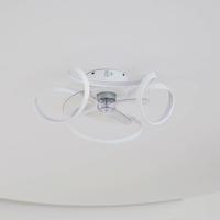 Lindby LED mennyezeti ventilátor Lomata, fehér, csendes, Ø 23 cm