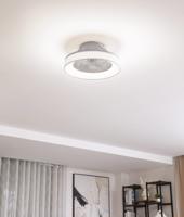 Lindby LED mennyezeti ventilátor Mace, fehér, csendes, CCT