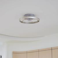 Lindby LED mennyezeti ventilátor Momitu, ezüst, csendes, Ø 14 cm