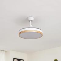 Lindby LED mennyezeti ventilátor Oras, fehér, egyenáramú, csendes, Ø 107 cm