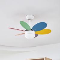 Lindby mennyezeti ventilátor világítással Litur, csendes, Ø 77 cm, E27