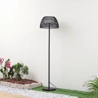 Lucande LED kültéri állólámpa Heribio, fekete, vas, 153 cm