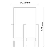 Madita LED asztali lámpa, magasság 32 cm, natúr/fehér