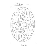 MARKET SET Labyrinthe fali lámpa, Ø 40 cm fekete