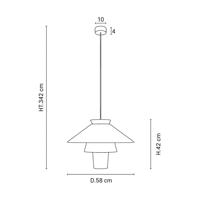 MARKET SET Ruche függőlámpa, Ø 58 cm, fehér