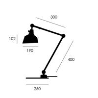 midgard moduláris TYP 551 asztali lámpa fekete 60 cm