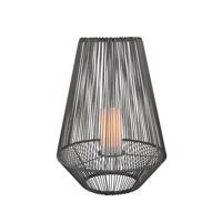 Mineros LED-es napelemes asztali lámpa, szürke, magasság 51 cm