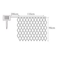 Napelemes LED-fényfüggöny IP44 110x90cm 100 izzós