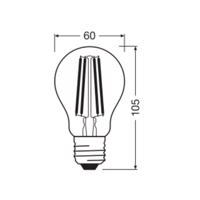 OSRAM LED Classic, izzószálas, E27, 2,2 W, 470 lm, 4000 K