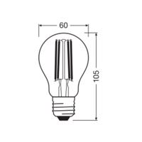 OSRAM LED Classic, izzószálas, E27, 3,8 W, 806 lm, 4.000 K