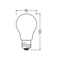 OSRAM LED Classic, matt, E27, 3,8 W, 806 lm, 4.000 K, A60