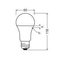 OSRAM LED Classic Star, matt, E27, 10 W, 2.700 K, 1.055 lm