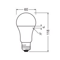 OSRAM LED Classic Star, matt, E27, 14 W, 4.000 K, 1.521 lm