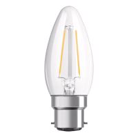 OSRAM LED gyertya B22d Classic 827 4,8 W átlátszó