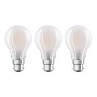 OSRAM LED lámpa B22d Classic 827 6,5W 3db-os matt