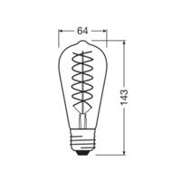 OSRAM LED Vintage 1906 Edison, arany, E27, 8,8 W, 824, dim.