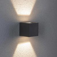 Paulmann Cybo LED kültéri fali lámpa, 2700 K, 8 x 8 cm, szürke