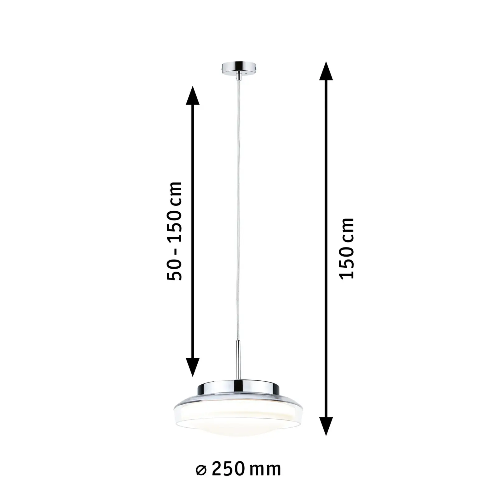 Paulmann Luena LED lógó világítás IP44 króm Ø25cm