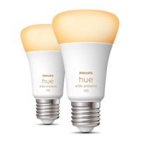 Philips Hue White Ambiance E27 8W LED lámpa, 2db