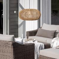 PR Home Zuri kültéri függőlámpa, rattan, Ø 61 cm, dugó, dugalj