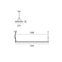 SL629PL direkt/indirekt, DALI, 154cm, szürke 4000K