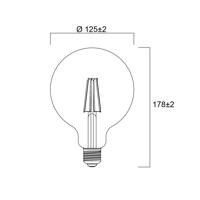 Sylvania E27 filament LED G120 4W 2 700K 840 lm