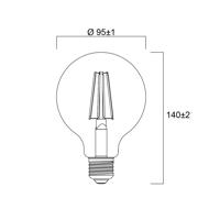 Sylvania E27 filament LED G95 4W 2 700K 840 lm