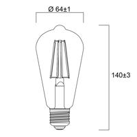 Sylvania E27 filament LED ST64 4W 2 700K 840 lm