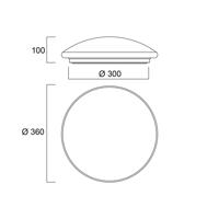 Sylvania Start Felületi LED mennyezeti lámpa, Ø 36 cm