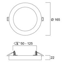 Sylvania Start LED downlight 5in1 Ø 16,5 cm 12 W