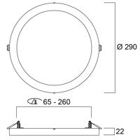 Sylvania Start LED downlight 5in1 Ø 29cm 18W